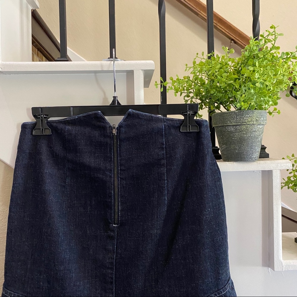 Scripted - Ruffle Denim Mini Skirt - Picture 10 of 16